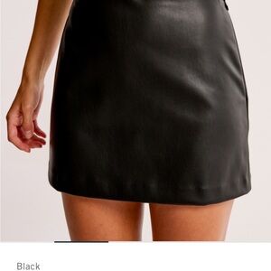 A&F Black Leather Mini Skirt